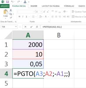 Como calcular a parcela de um financiamento no Excel