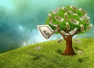 Imagem de um Árvore brotando dinheiro