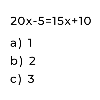 Como calcular o valor de X nessa equação do 1° grau